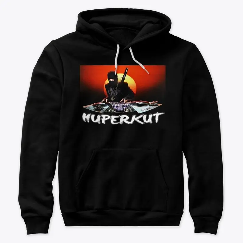 HUPERKUT HOODIE  BLACK NINJA DESIGN